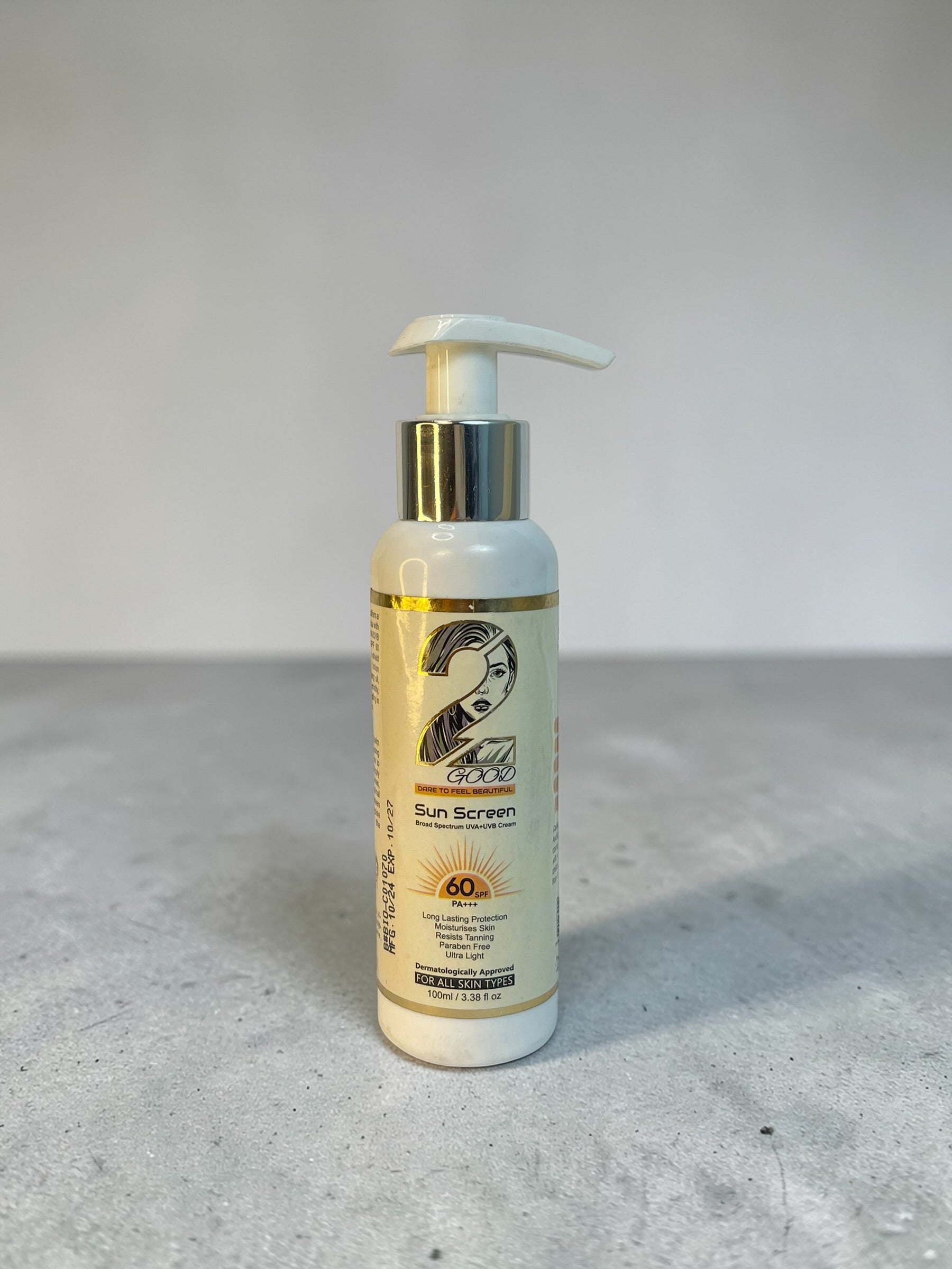 Sun Screen (SPF 60 + UVA & UVB cream)